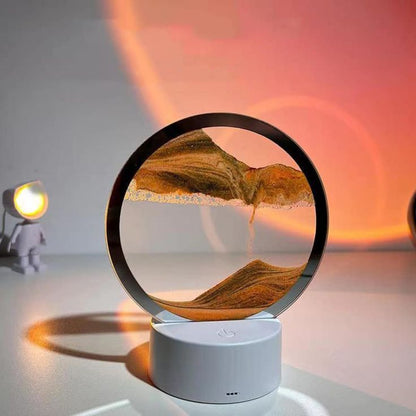Round Flowing Sand Art Lamp