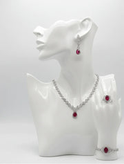 Crimson Teardrop Jewelry Set