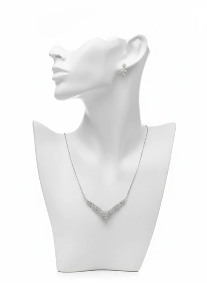 Crystal Leaf Jewelry Set