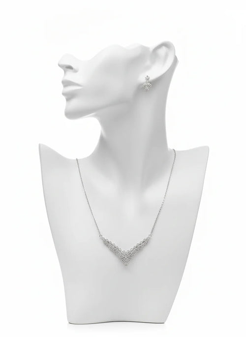 Crystal Leaf Jewelry Set