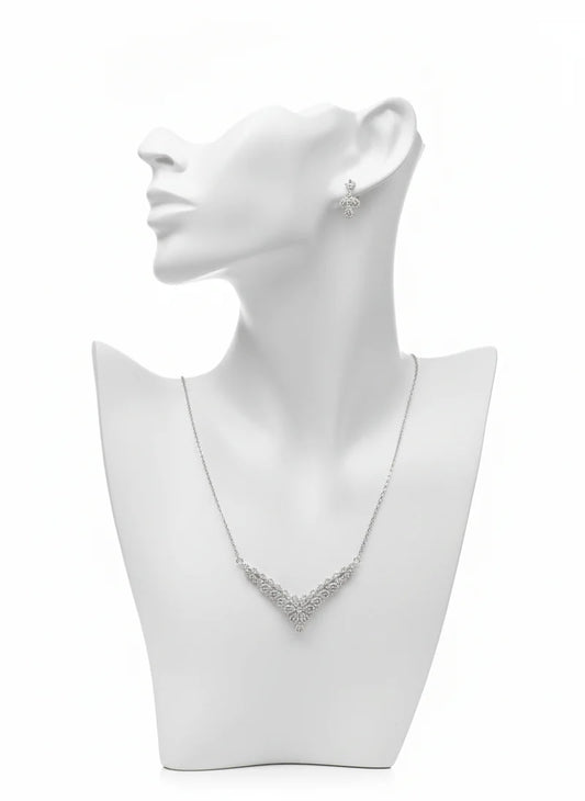 Crystal Leaf Jewelry Set