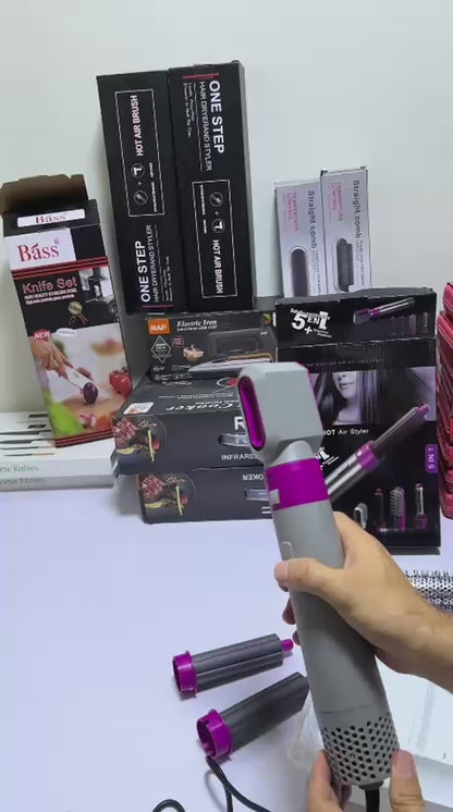 5 in 1 hair dryer brush for fast salon styling
