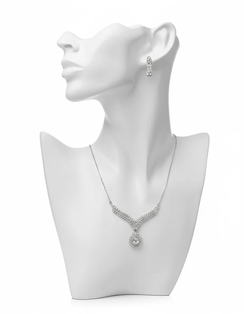 Teardrop Crystal Jewelry Set
